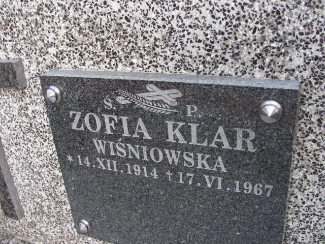 Zofia Klar 1914 Jasło - Grobonet - Wyszukiwarka osób pochowanych