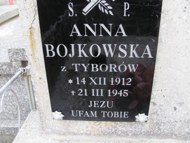 Anna Bojkowska 1912 Jasło - Grobonet - Wyszukiwarka osób pochowanych