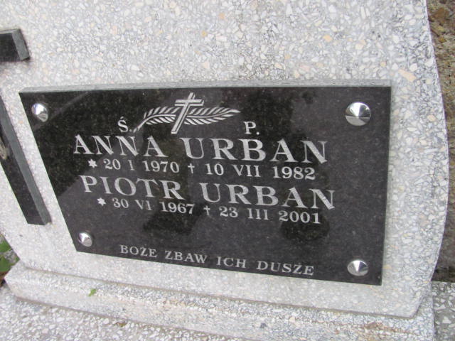 Anna Urban 1970 Jasło - Grobonet - Wyszukiwarka osób pochowanych