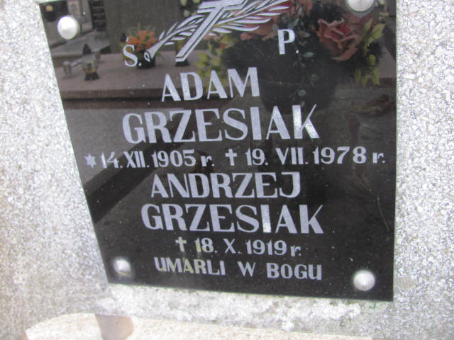 Adam Grzesiak 1905 Jasło - Grobonet - Wyszukiwarka osób pochowanych