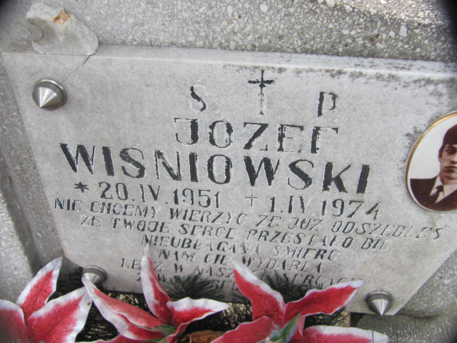 Józef Wiśniowski 1951 Jasło - Grobonet - Wyszukiwarka osób pochowanych