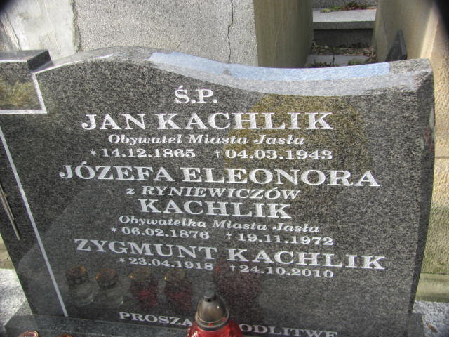 Jan Kachlik 1865 Jasło - Grobonet - Wyszukiwarka osób pochowanych