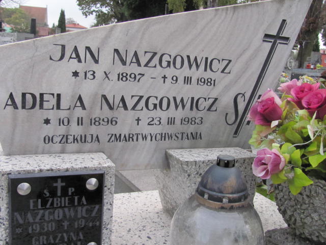 Elżbieta Nazgowicz 1930 Jasło - Grobonet - Wyszukiwarka osób pochowanych