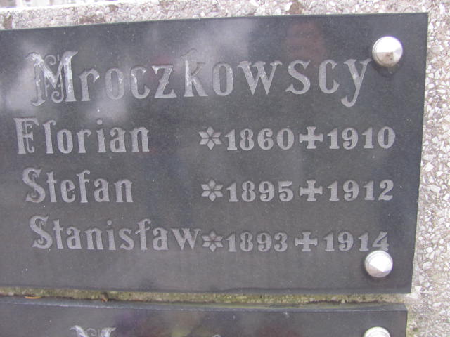 Florian Mroczkowski 1860 Jasło - Grobonet - Wyszukiwarka osób pochowanych