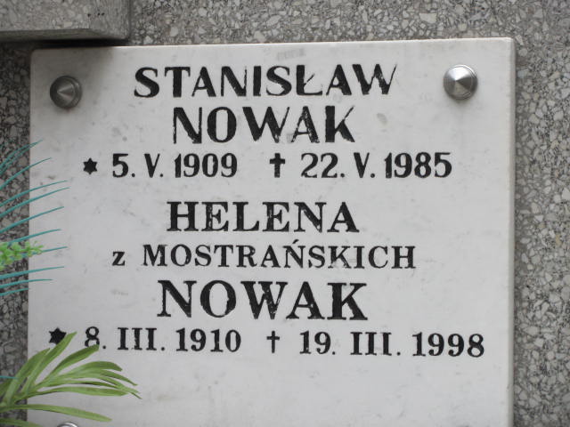 Józef Nowak 1907 Jasło - Grobonet - Wyszukiwarka osób pochowanych