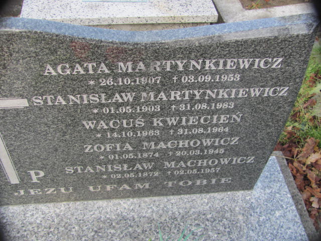 Zofia Machowicz 1874 Jasło - Grobonet - Wyszukiwarka osób pochowanych