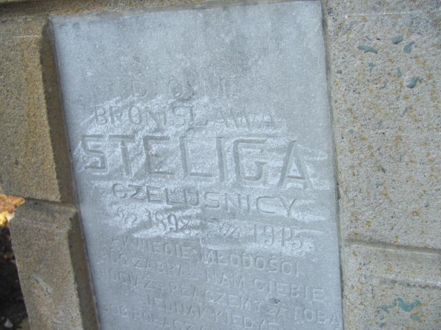 Bronisława Steliga 1898 Jasło - Grobonet - Wyszukiwarka osób pochowanych