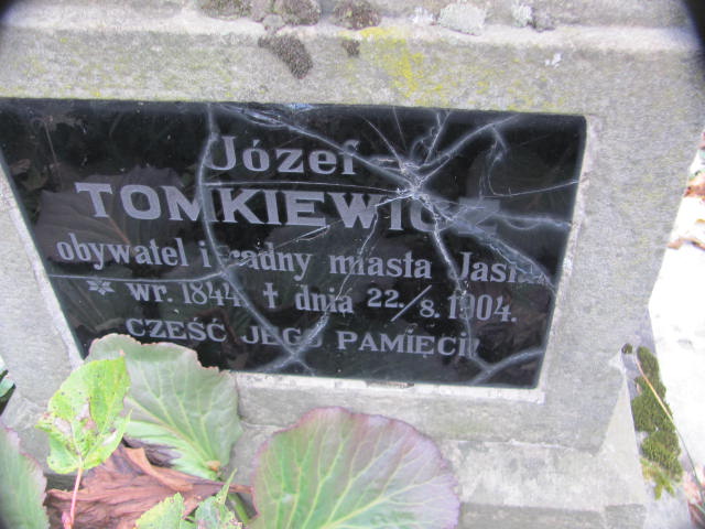 Józef Tomkiewicz 1844 Jasło - Grobonet - Wyszukiwarka osób pochowanych