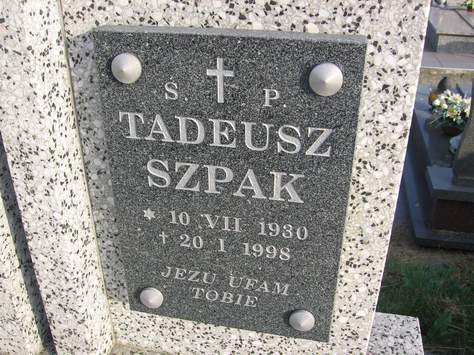 Tadeusz SZPAK 1930 Jasło - Grobonet - Wyszukiwarka osób pochowanych