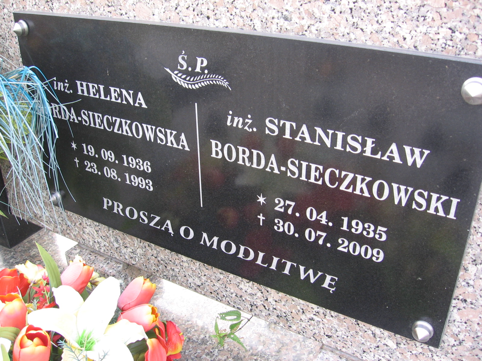 Stanisław BORDA-SIECZKOWSKI 1935 Jasło - Grobonet - Wyszukiwarka osób pochowanych