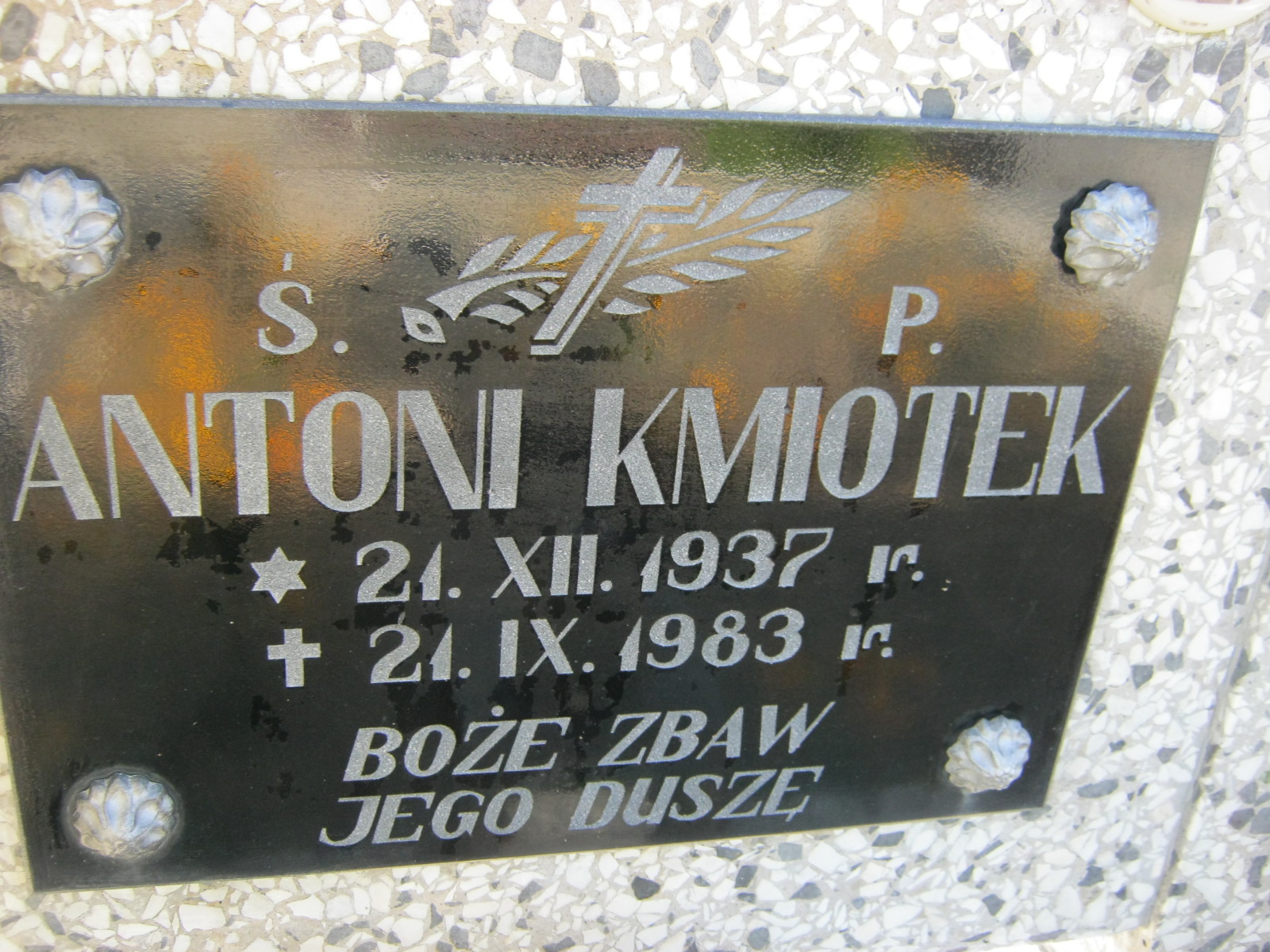 Antoni KMIOTEK 1937 Jasło - Grobonet - Wyszukiwarka osób pochowanych